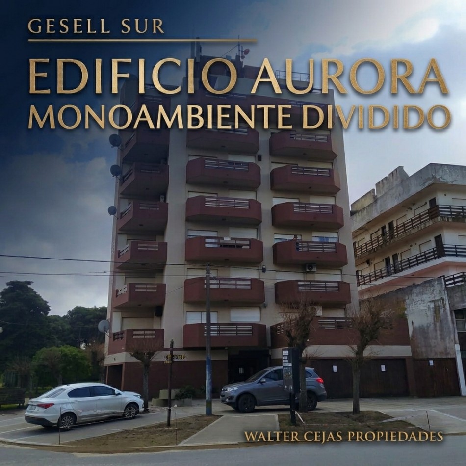GESELL SUR - MONOAMBIENTE EN VENTA - EDIFICIO AURORA 