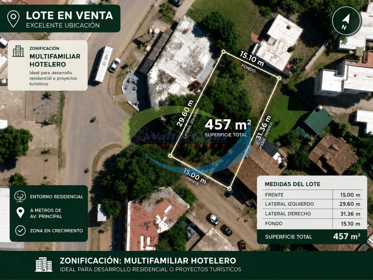 GESELL SUR - A METROS DE AVENIDA 3 - LOTE MULTIFAMILIAR HOTELERO EN VENTA 