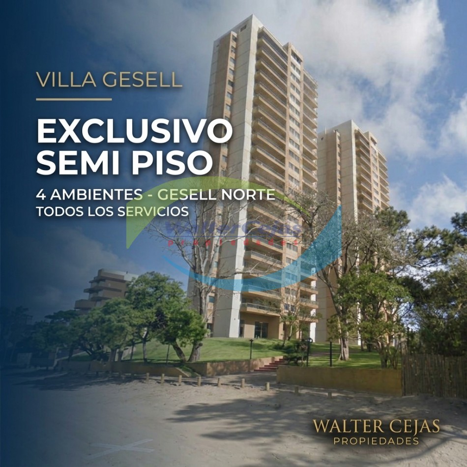 EXCLUSIVO SEMI PISO 4 AMBIENTES - GESELL NORTE 