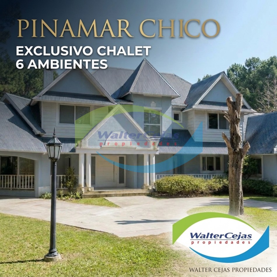 EXCLUSIVO CHALET 6 AMBIENTES - PINAMAR CHICO- PINAMAR NORTE 