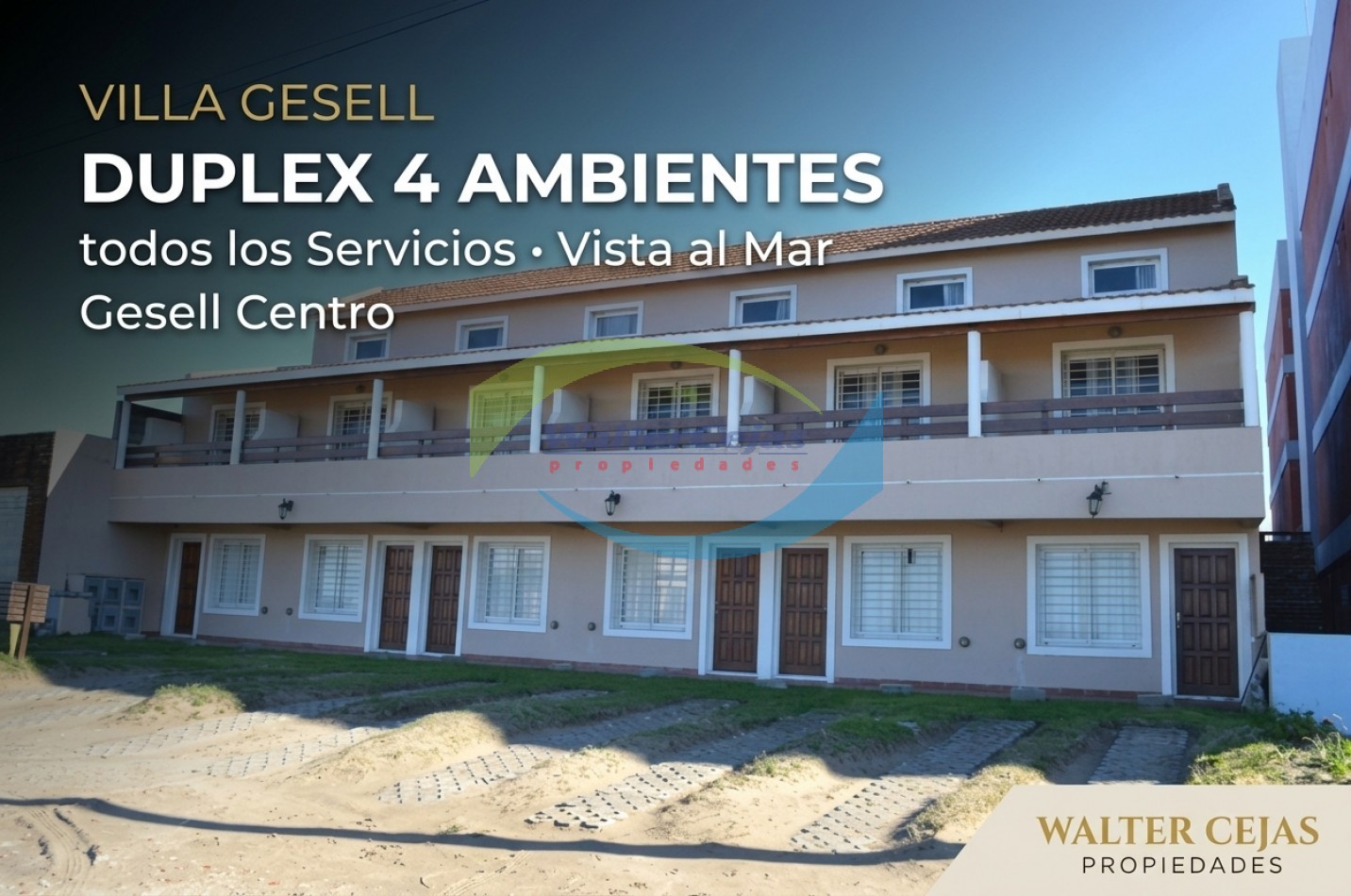  UF 5 - TRIPLEX 4 AMBIENTES - TODOS LOS SERVICIOS - VISTA AL MAR 