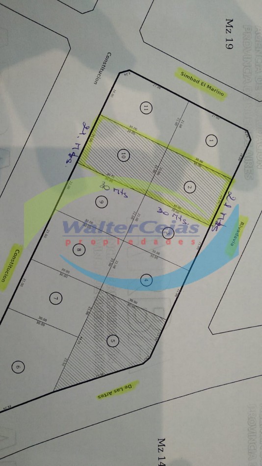 INMEJORABLE LOTE MILTIFAMILIAR COMERCIAL EN EL CORAZON DE PINAMAR