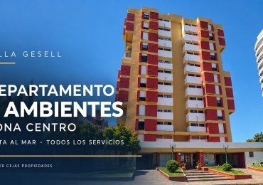 DEPARTAMENTO 3 AMBIENTES - GESELL CENTRO - VISTA AL MAR 