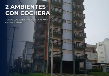 DEPARTAMENTO 2 AMBIENTES EN VENTA - GESELL CENTRO - VISTA AL MAR - COCHERA - TODOS LOS SERVICIOS 